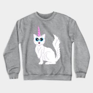 White Kitty-corn Crewneck Sweatshirt